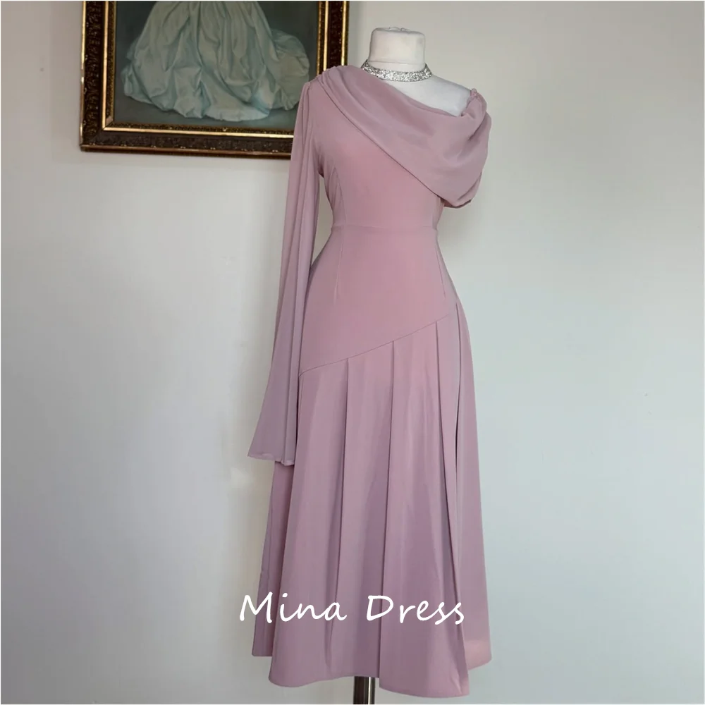 

Mina custom evening gowns luxury elegant party dresses for women long sleeve formal occasion dresses for special occasions
