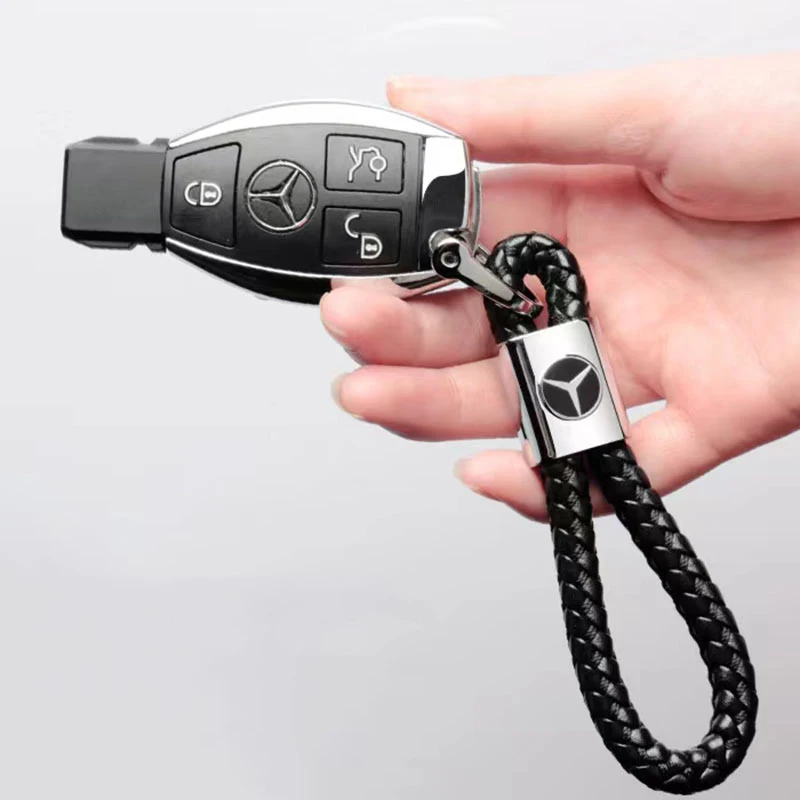 2024 Women Rope Leather Key Chain Luxury Car Keychain For Mercedes Benz AMG W204 W205 W212 W213 W222 x153 W176 W177 Accessory