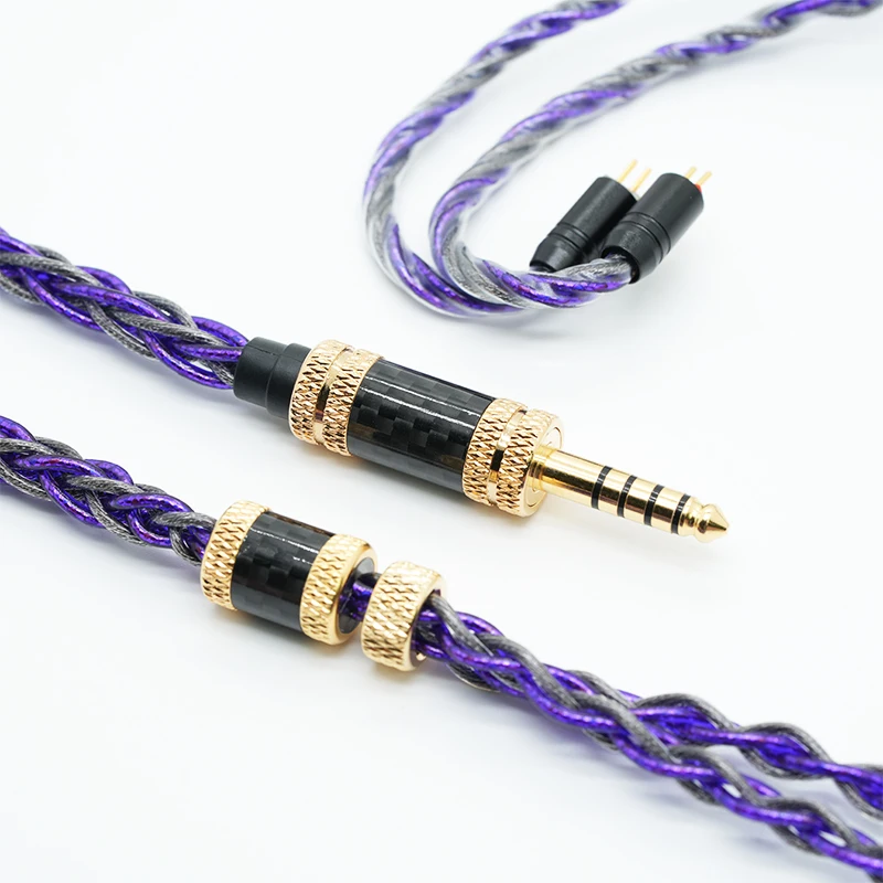 Cabo ivipQ-335 IEM HIFI Multi-Conductor Cabo de atualização de fone de ouvido com mini XLR/A2DC/2Pin/3.5mm para HD800 HE1000SE LCD-5