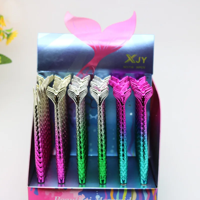 

6 Piece Lytwtw's Cute Kawaii Mermaid Gel Pen School Office Supply Creative Freebie Novelty Stationery Styling Colored Lovely