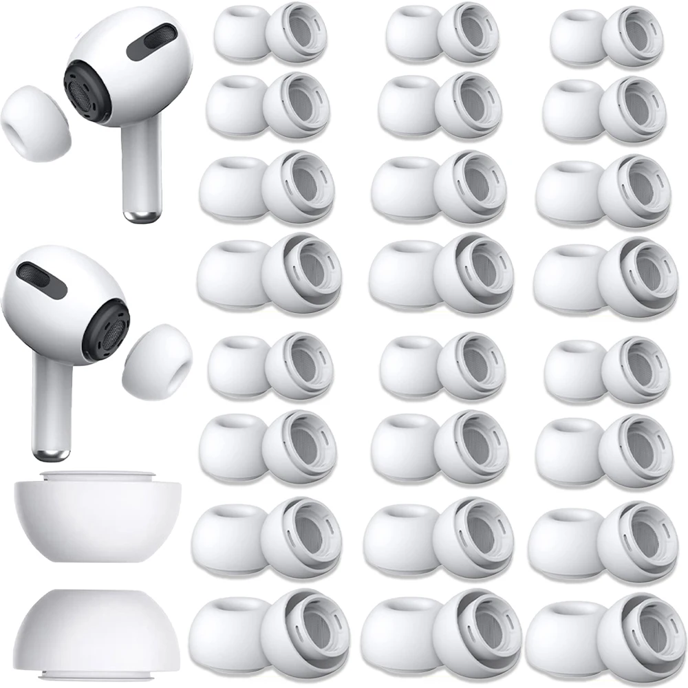 Soft Silicone Ear Tips for Airpods Pro 1/2 Gen Protective Earbuds Cover Noise Reduction Hole Ear-pads Gel Accessories XS/S/M/L