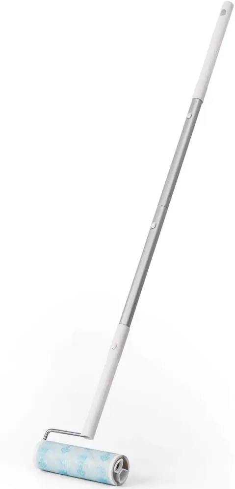 

Long Handle Sticky Mop with Extendable Handle, 30 Sheets Roller for Pet Hair Removal and Lint Cleaning