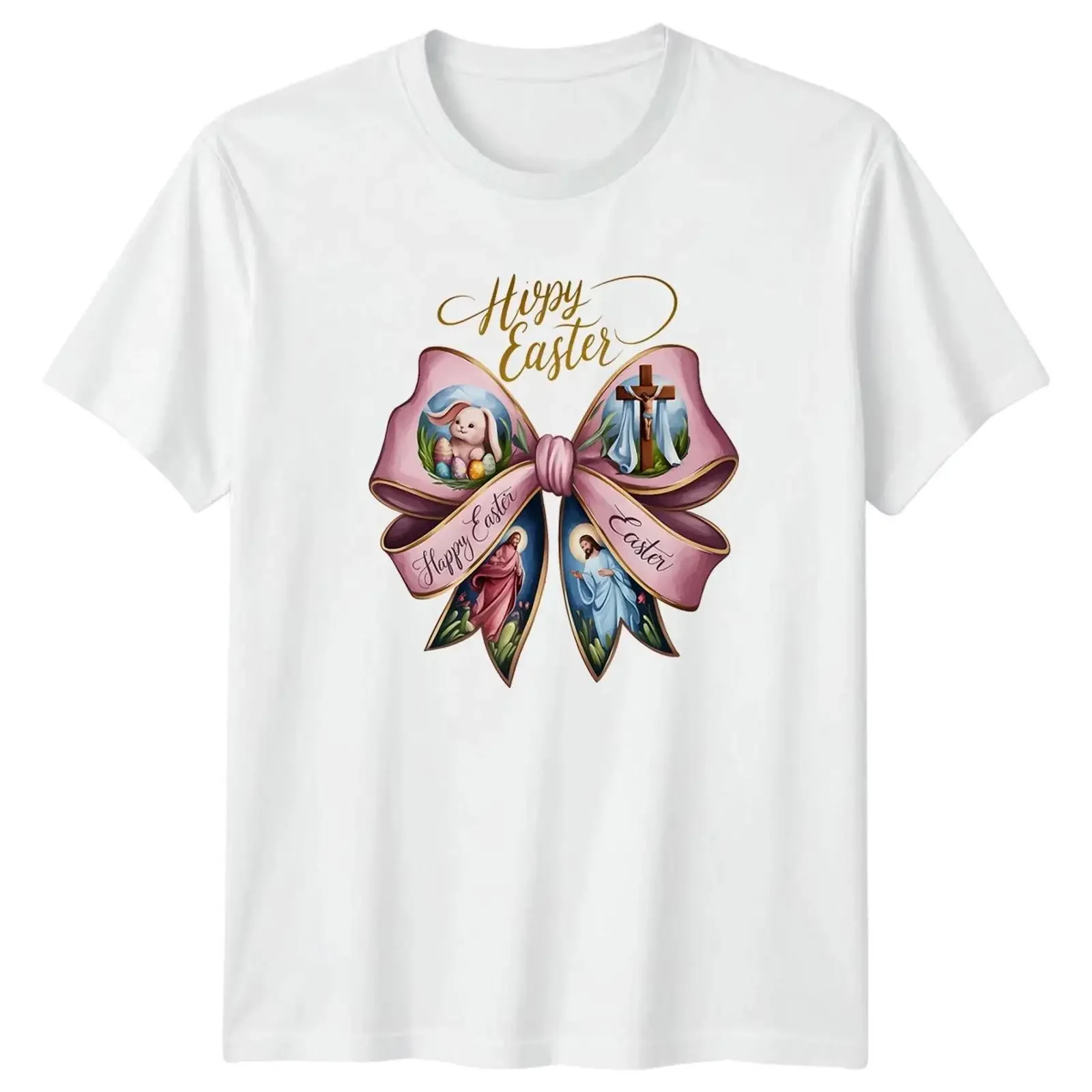 Frohe Ostern T Shirt Religiöse Kunst Christlich Geschenk für Sie und Ihn vintage Washed Top For Everyday Wear Unisex Breathable