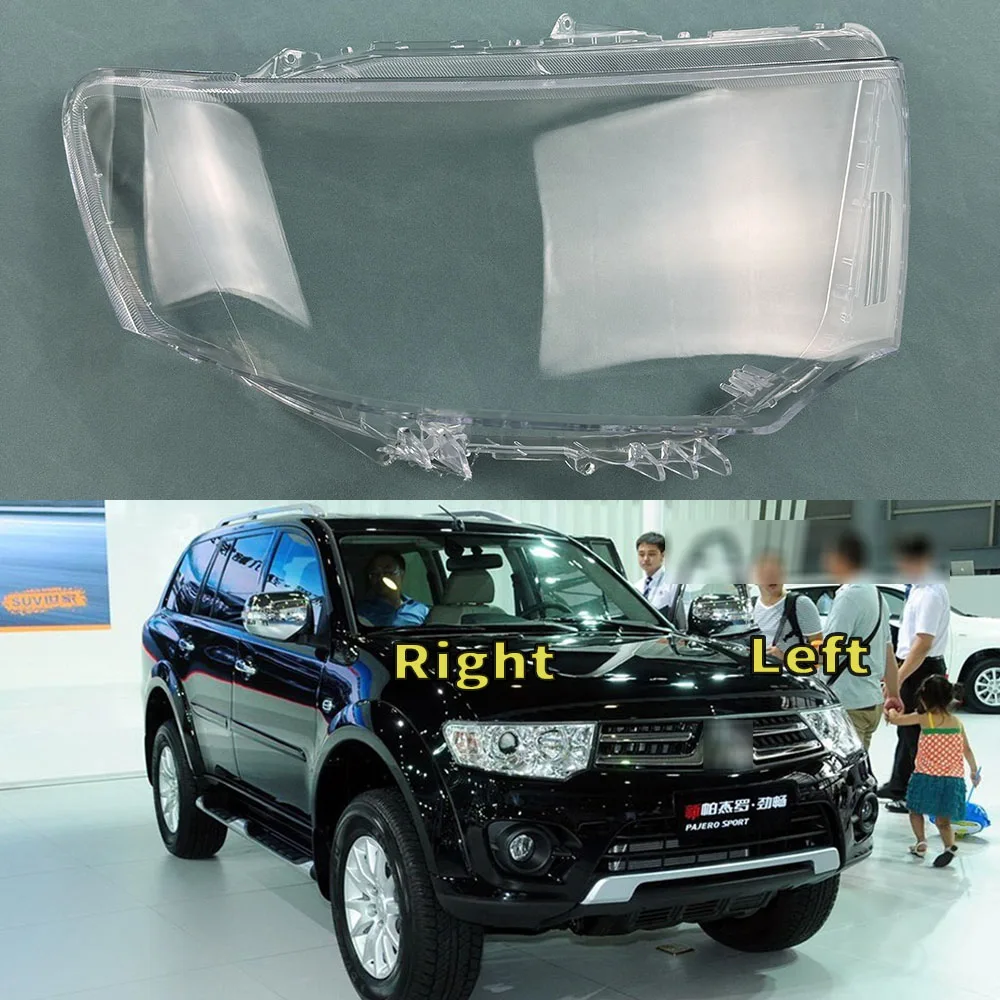 

For Mitsubishi Pajero Sport 2013 2014 2015 Car Accessories Transparent Headlight Shade Cover Lampshade Shell Lens Plexiglass