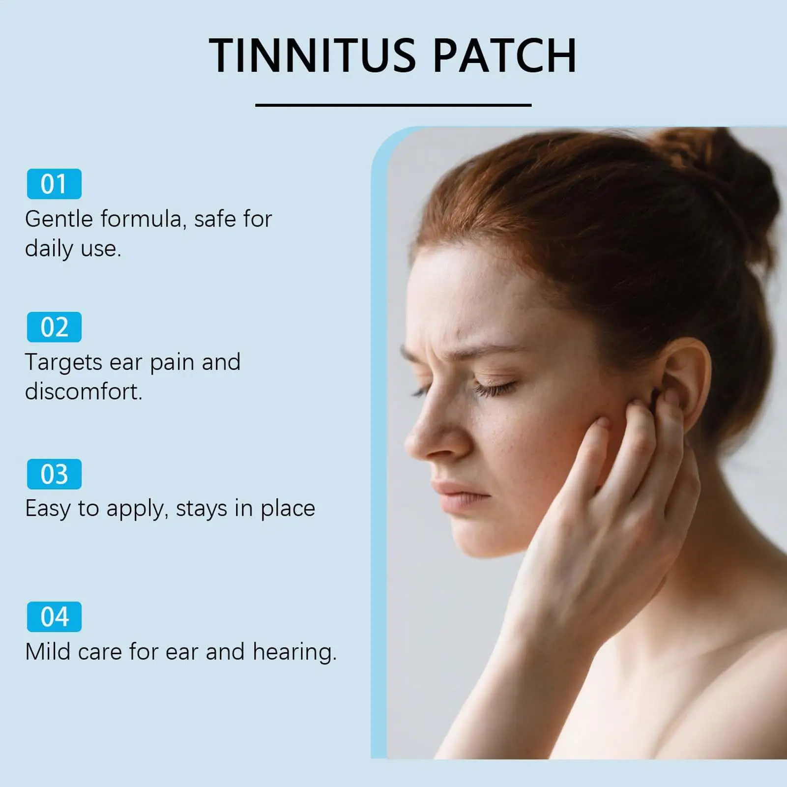 

Облегчение звонков ушей, 12-компонентная дышащая ткань, шумоподавление, средства по уходу за ушами для ухода за ушами, дискомфорт на растяжение