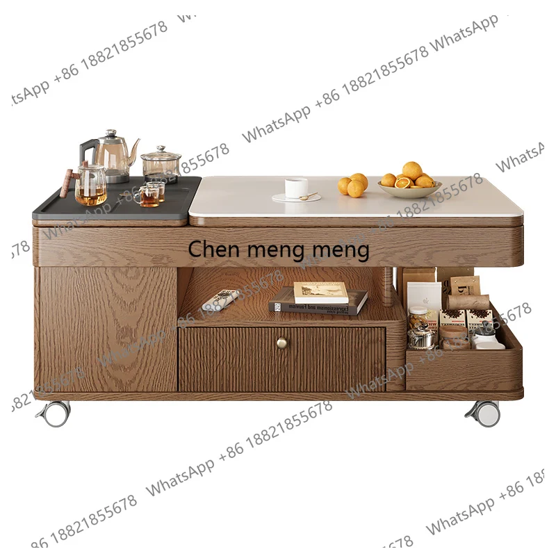 Moving Modern Coffee Table Light Luxury Simple High End Aesthetic Coffee Table Service Organizer Mesas Bajas Patio Furniture