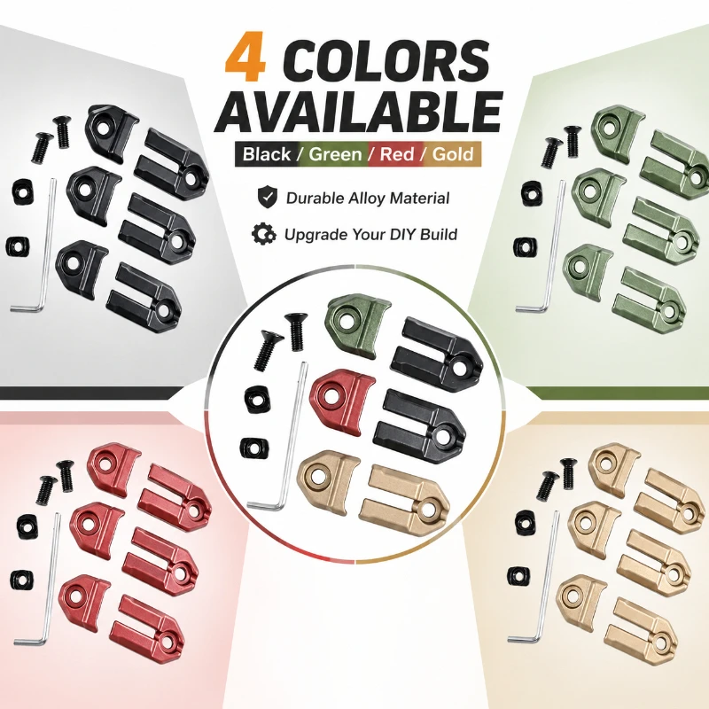 Durable Alloy Cable Management Buckle Outdoor Flashlight Cord Positioning Clip With Complete Install Accessories Pack