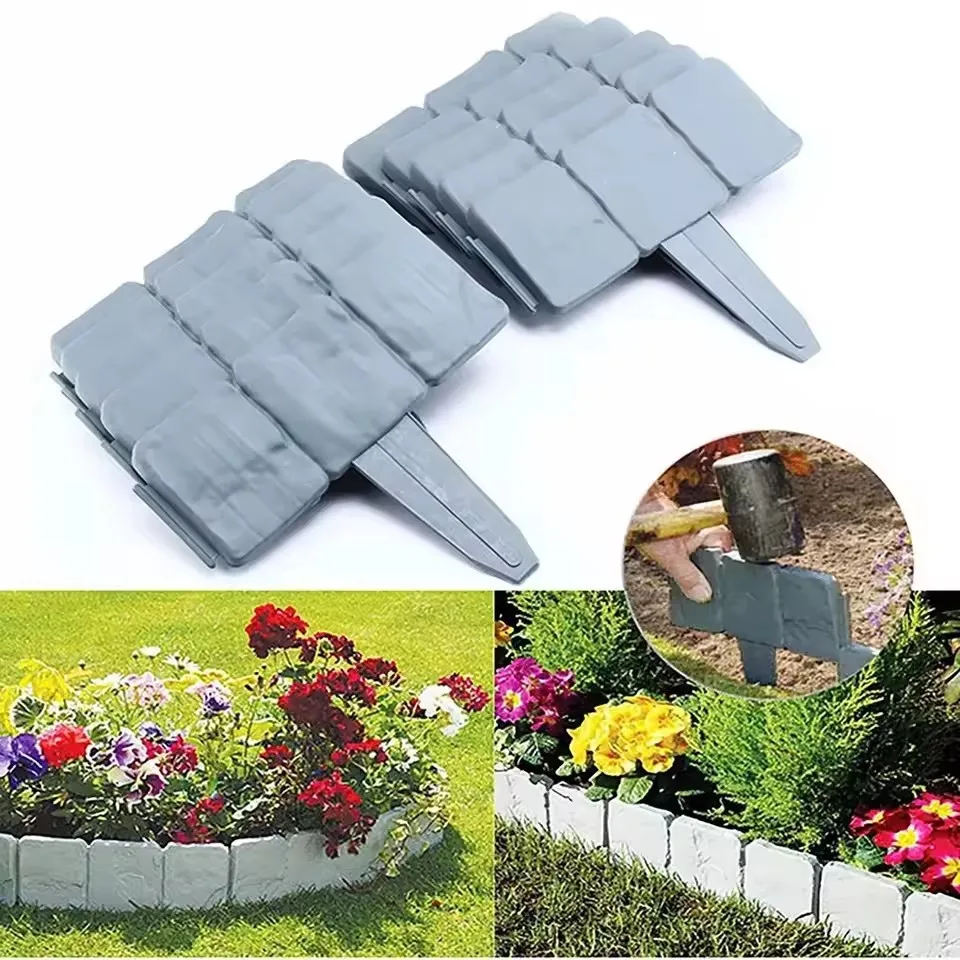 

Садовый бордюрный забор из полипропилена, 10 шт., пластиковый забор-ограждение для сада и дома, для ландшафтного дизайна, подходит для газонов и дворов