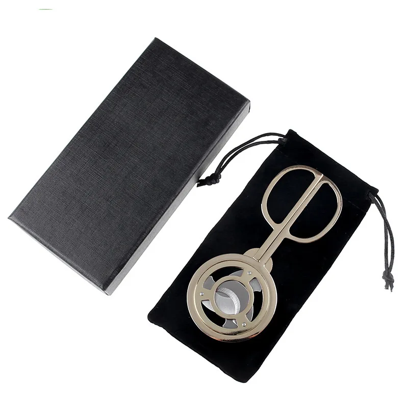 1 Pc Creative Windmill Shape Cigar Cutter Stainless Steel Cigar Cutter Guillotine With Gift Box Accessories Cigar Scissors