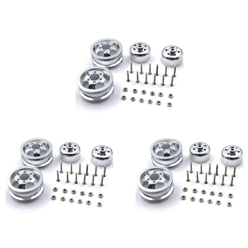 CYGJ-6X Metal Upgrade Shock-Proof Wheel Hub Rim For WPL B1 B16 B24 B36 C14 C24 1/16 RC Truck With Screw