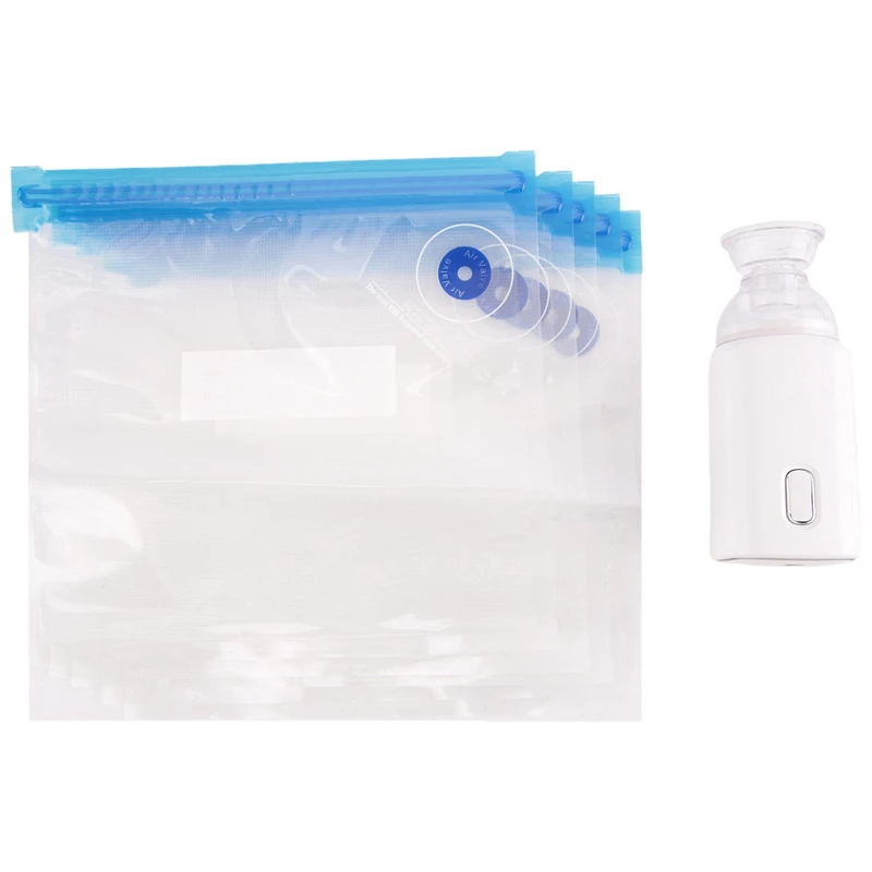 Reusable Vacuum Food Storage Zipper Bags Set