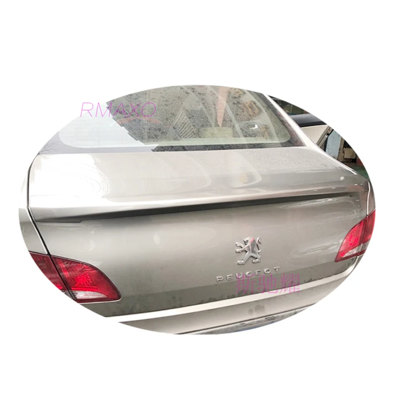 For Peugeot 408 Spoiler 2010-2013 Peugeot 408 spoiler High Quality  ABS Material Car Rear Wing Primer Color Rear Spoiler