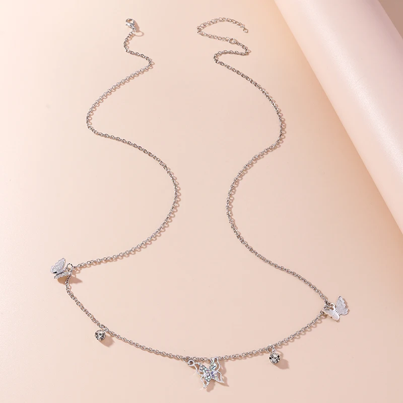 Aihua Niedliche Kristall-Schmetterling-Taillenkette Bauchketten Sexy Körperschmuck für Frauen Mädchen Party Schmuck Geschenke – Detail 2