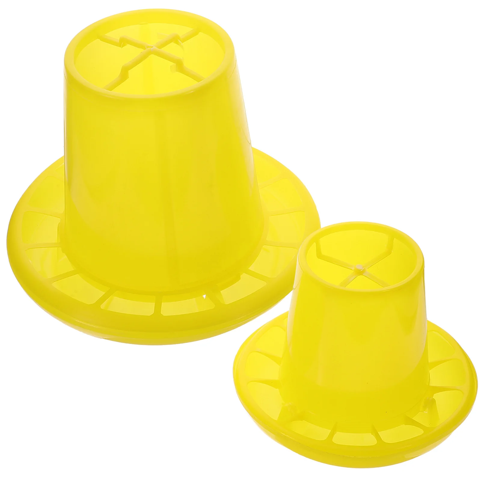 

2pcs Feed Bucket For Chickens Durable Feeding Container Outdoor Anti-Spill Chicken Feeder Plastic Poultry Cage Feeder Poultry