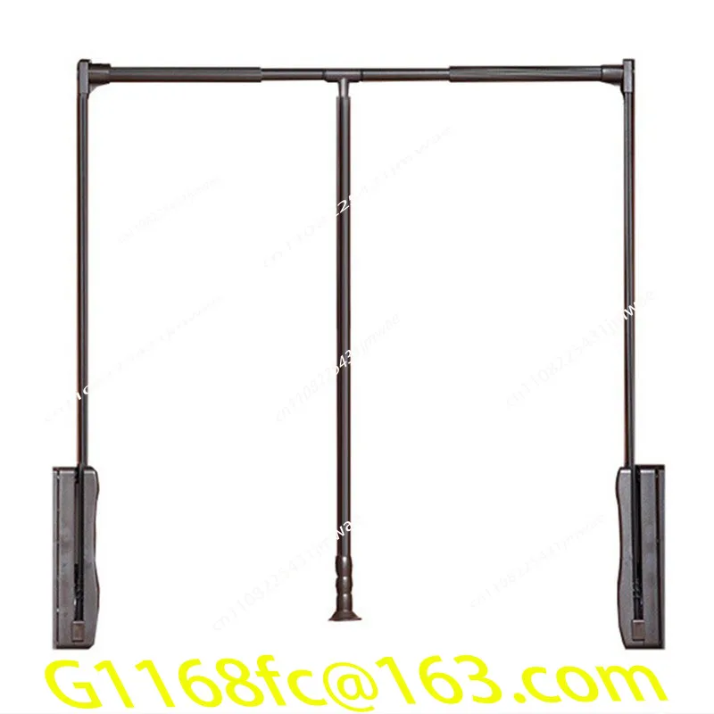 Cloakroom pull-down clothes hanger, wardrobe lift hanger automatic return clothes hanger, wardrobe tie rod hardware