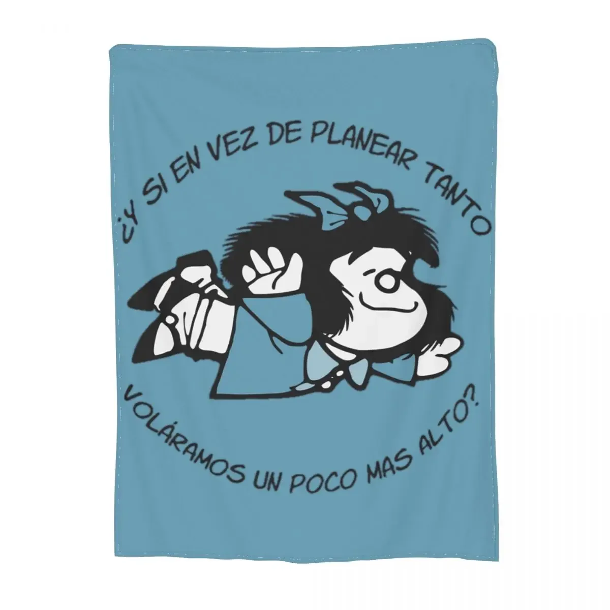 

Mafalda Feminista Frases Humor Merch Blankets Fleece Sofa Throw Blanket Comfortable Lightweight for Couch Quilt