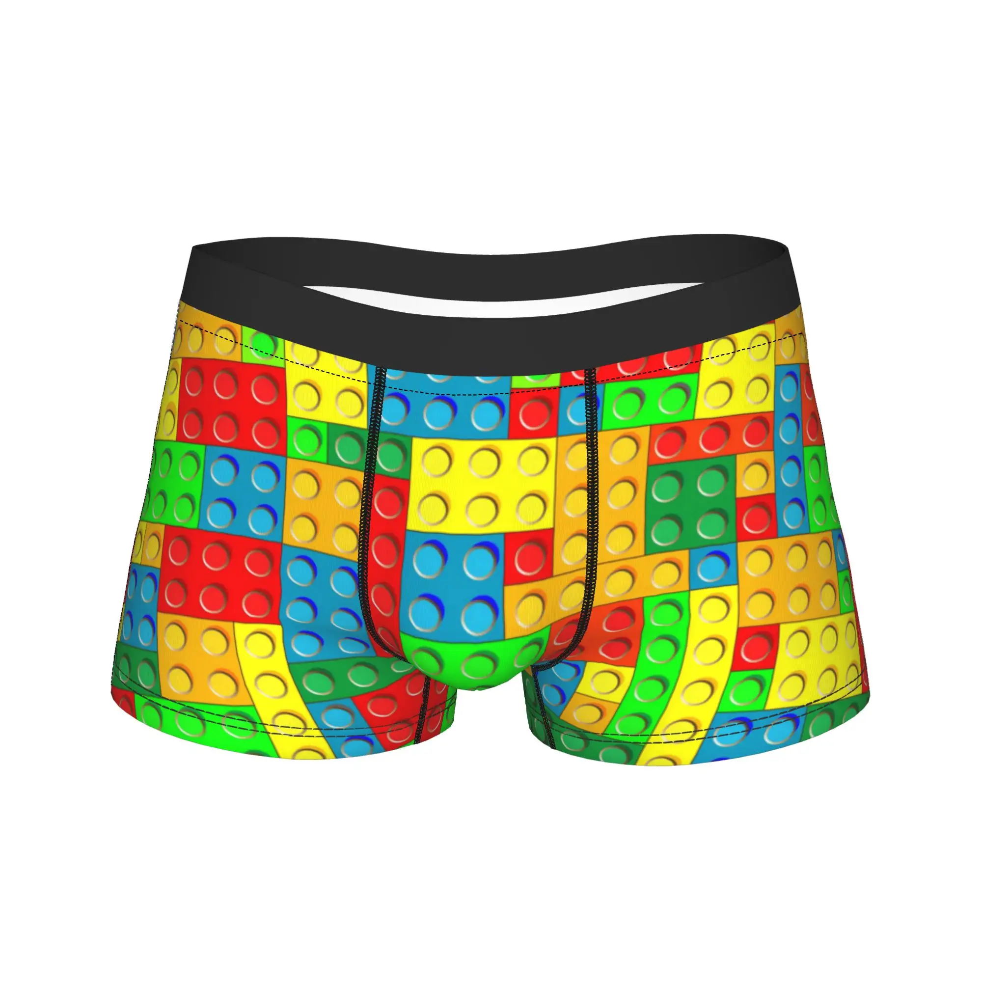 Building Blocks Underwear Legos Texture Novelty Underpants Design Boxer Brief For Male Pouch Plus Size Boxer Shorts