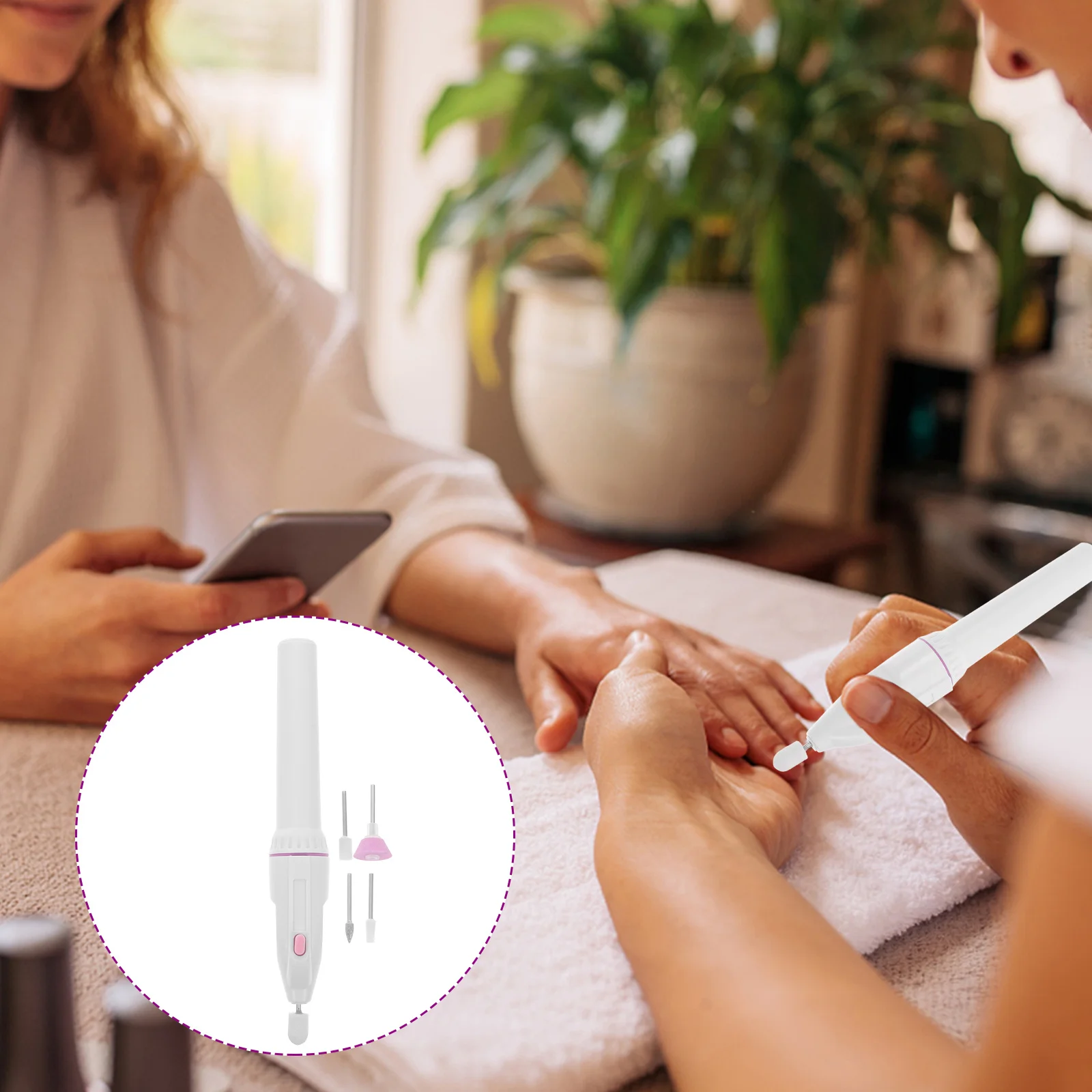 1 قطعة ملف كهربائي المحمولة آلة تلميع المدمجة مانيكير طاحونة للمنزل صالون لتقوم بها بنفسك مسمار الفن لا حاجة مسمار الفن