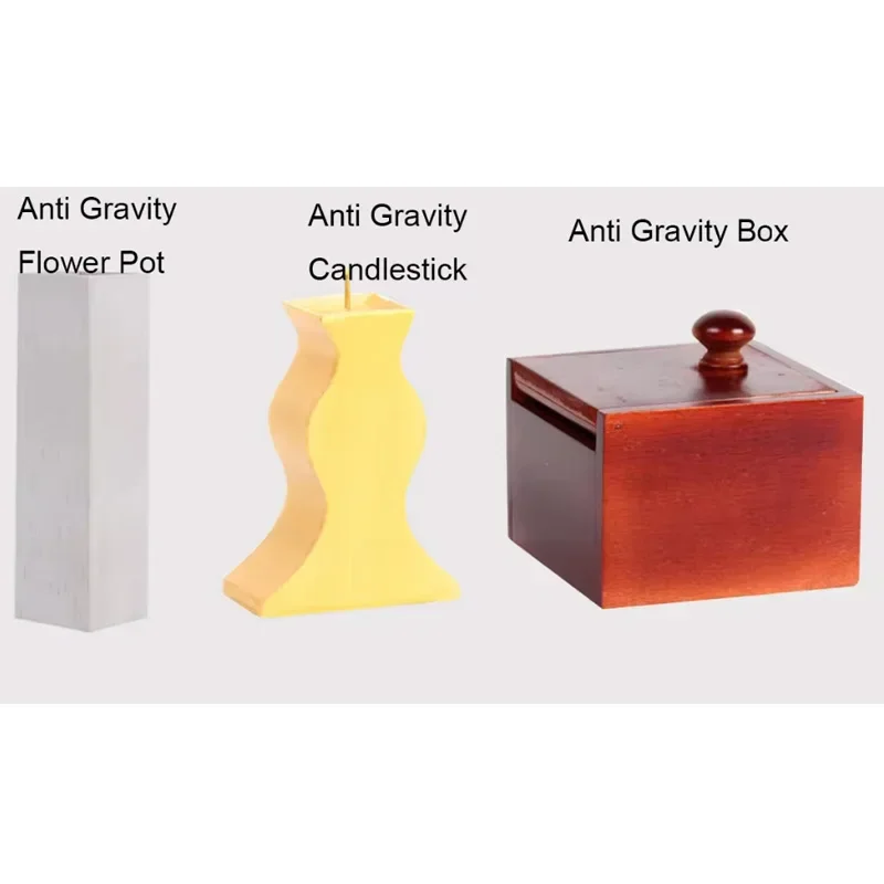 Mult-Function Square Floating Table With Anti Gravity Box Magic Tricks Flower Pot Candlestick Fun Stage Magia Gimmick Prop