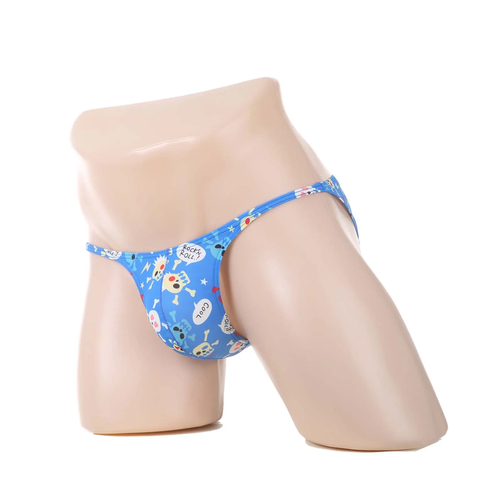 

Мужские трусы-брифы с высокой посадкой, с принтом черепа, с низкой талией, дышащие, с анатомическим мешочком, сексуальное нижнее белье, мини-трусы с узким поясом