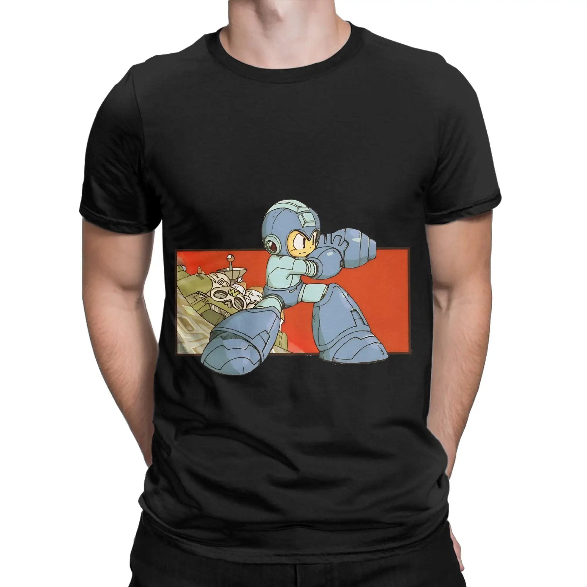 Megaman OTA Classic  Graphic Funny 100% Cotton T-Shirt megaman Tees Tops For Men