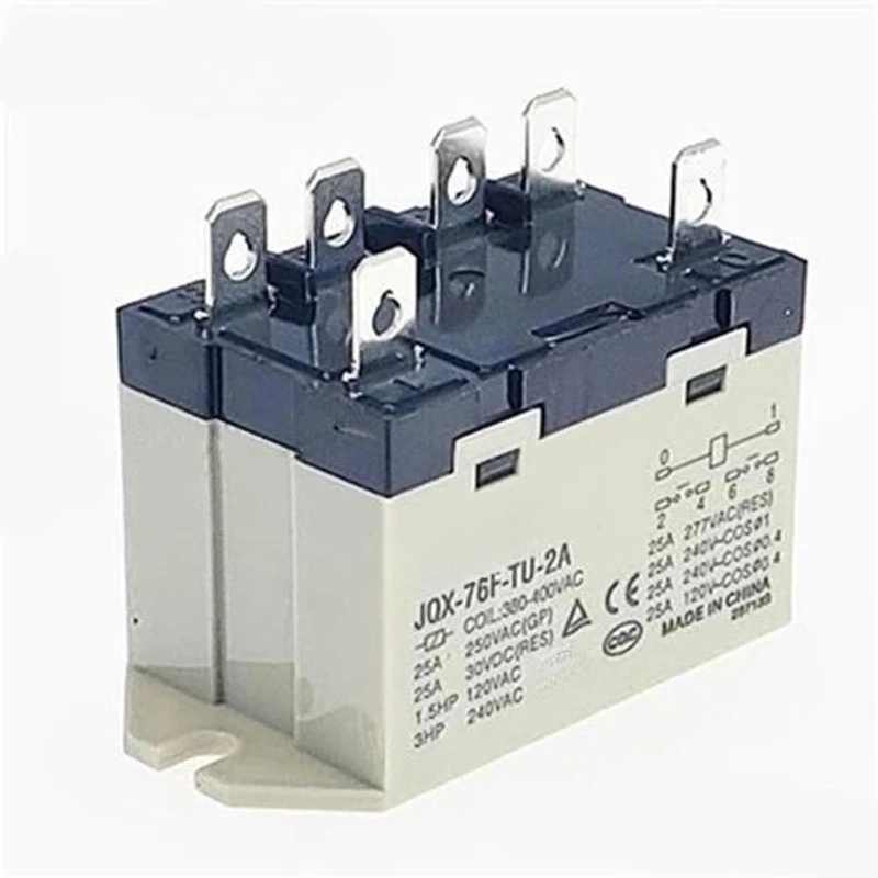 

JQX-76F-TU-2A 380-400VAC 200V-240V High power relay 25A original