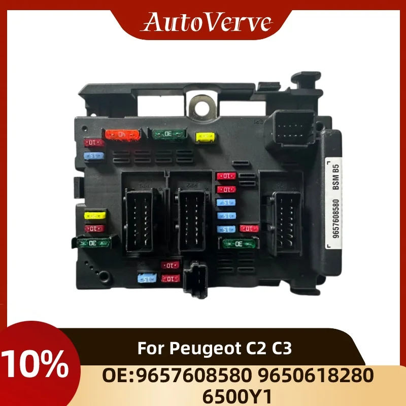 9657608580 BSM B5 6500Y1 Brand New Fuse Box Unit Assembly Under Bonnet For Peugeot 206 207 307 For Citroen C2 C5 Picasso