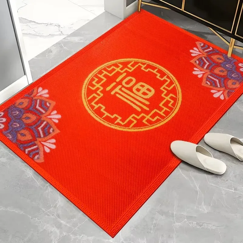 Textured Home Entrance Mat, Anti Slip Durable Decorative Floor Rug for Indoor Porch