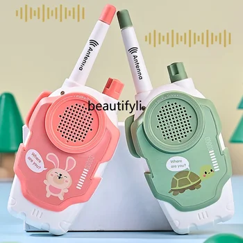 Par de walkie-talkie infantil, máquina de chamada, sem fio, educacional, interação pai-filho, brinquedo para meninos