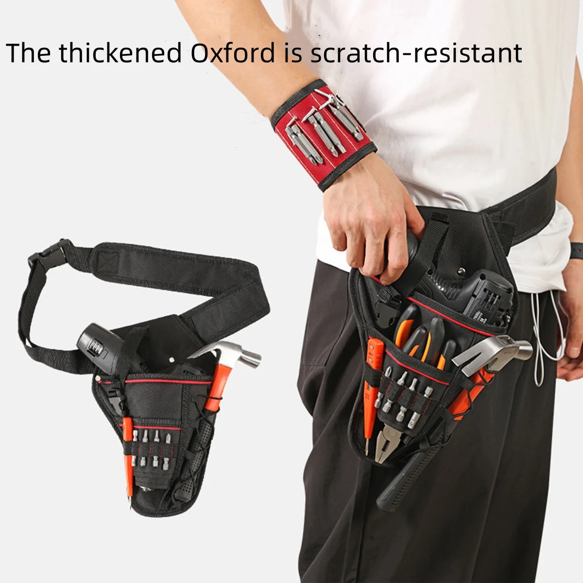 Tool Waist Bag Maintenance Tool Bag, Electrician Pocket Storage Electrician Bag Tool Bag Waist Bag for Daily Carrying   4.9