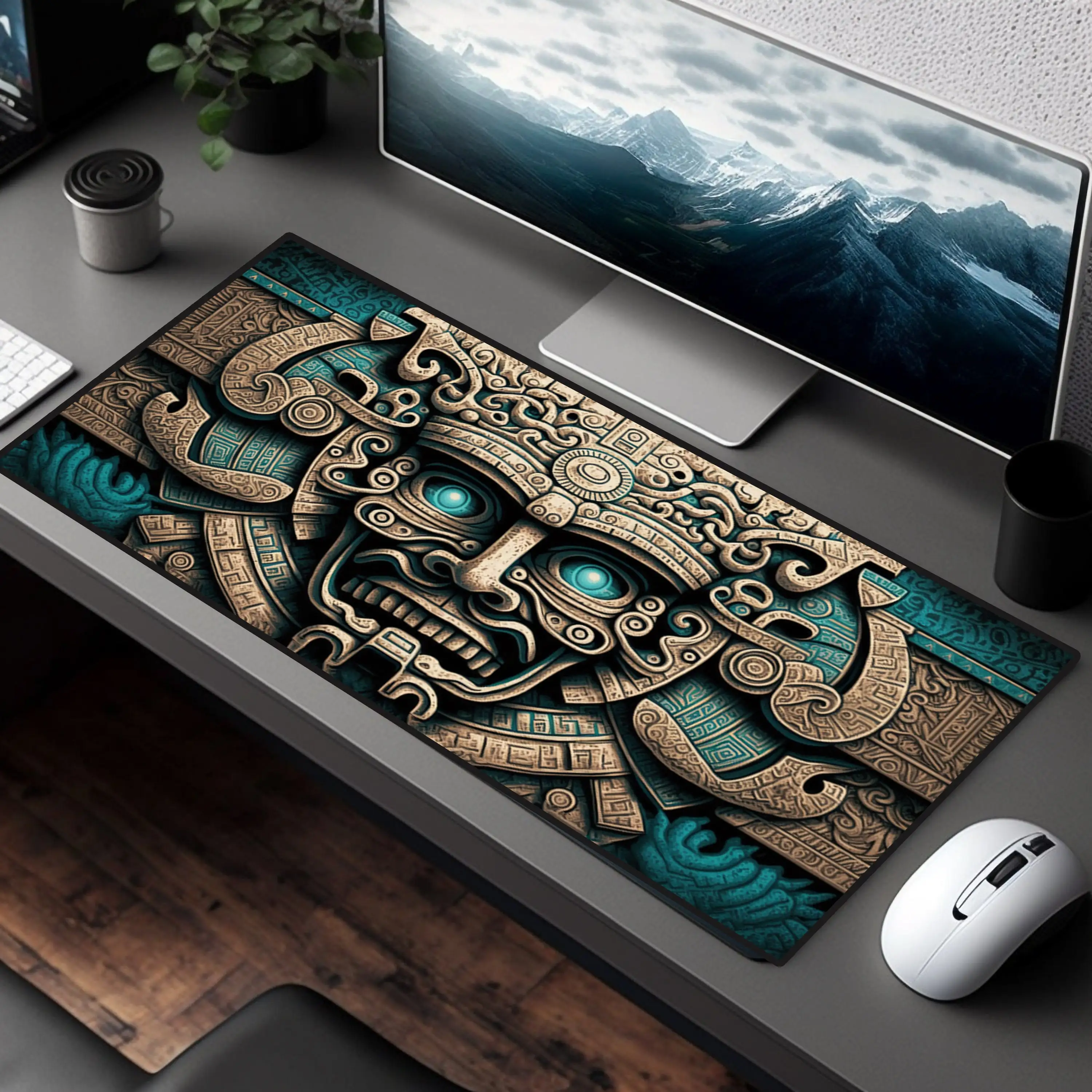 Maya Desk Mat, Non-slip and Waterproof Mouse Pad, Office and Gaming Desk Decorative Mat, Perfect Gift for Friends.