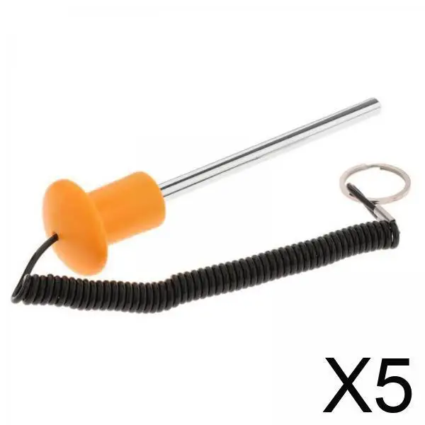 

5 шт. универсальных штифтов для грузовых стеков из нержавеющей стали, оранжевые, 10x100 мм