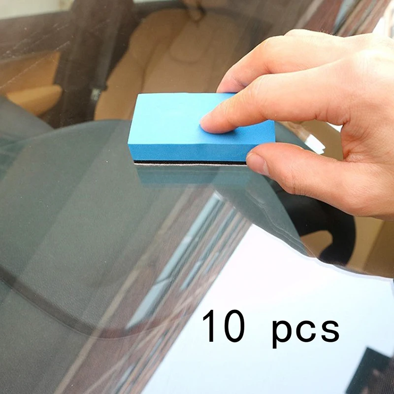 10* Car Ceramic Coating Sponge Glass Nano Wax Coat Applicator Polishing Pads Sponge Brush Glass Eraser Cleaning