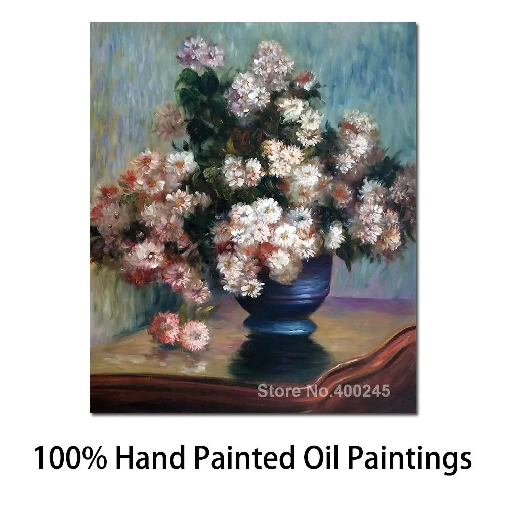 

Landscape Oil Painting Chrysanthemums by Claude Monet Room Decor Hand Painted High Quality