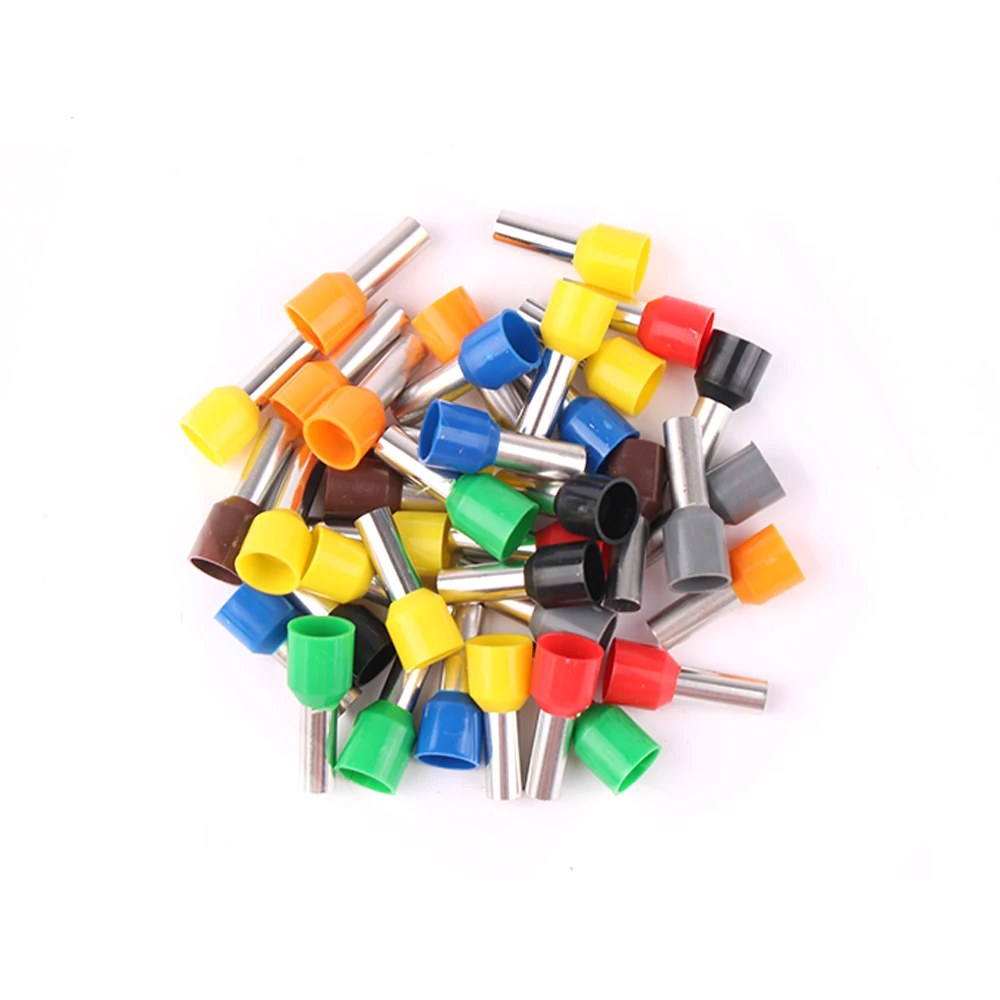 E1008 Buis isolerende Geïsoleerde terminals 1000 stks/pak 1MM2 Kabel Draad Connector Isolerende Crimp Terminal Connector E-