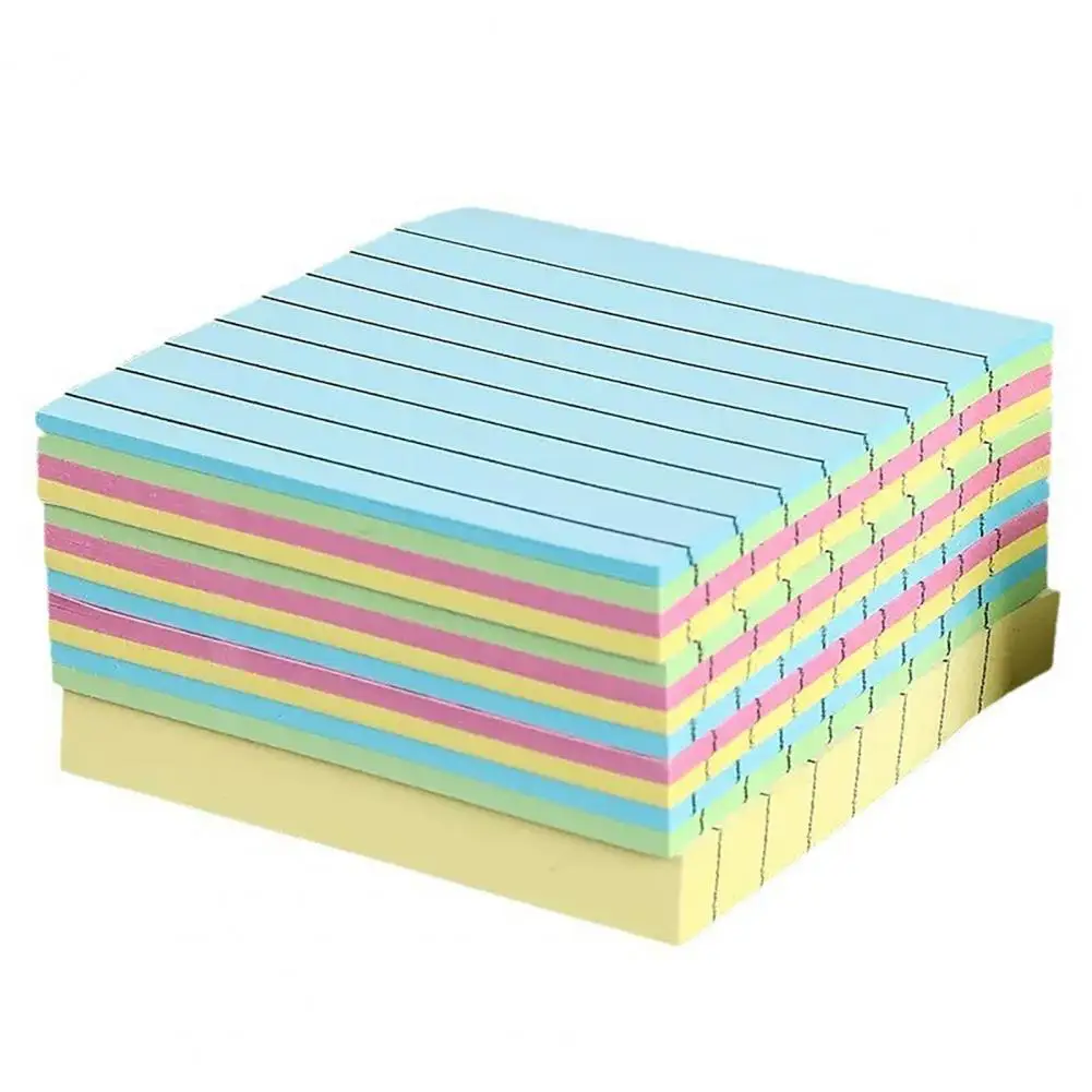 Colorido Anti-Slip Sticky Notes Set, Color Index Cards, Smooth Writing Memo Pads para Escritório e Escola, 400 Folhas