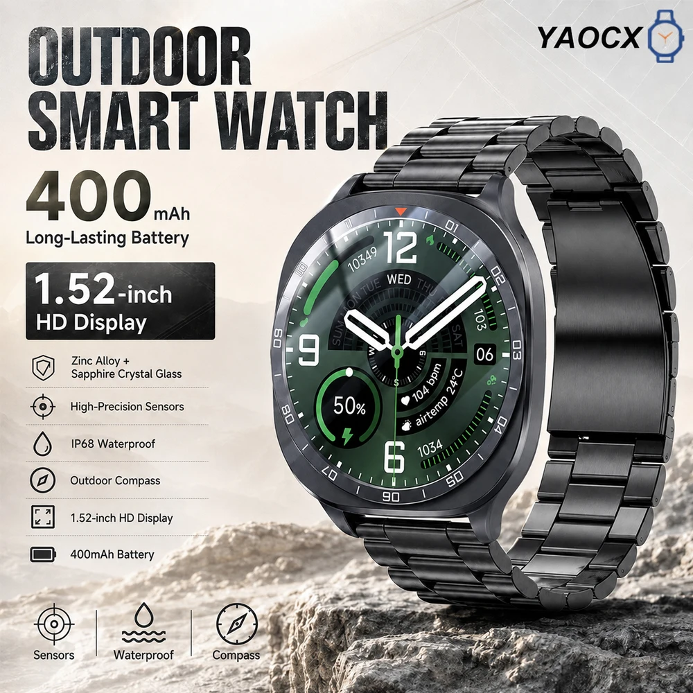 Image of 2026 Smartwatch Ultra 2 HD-Bildschirm IP68 Wasserdicht Hochpräzise Sensoren Rund-im-Quadrat-Design – Kompatibel mit Android & iOS