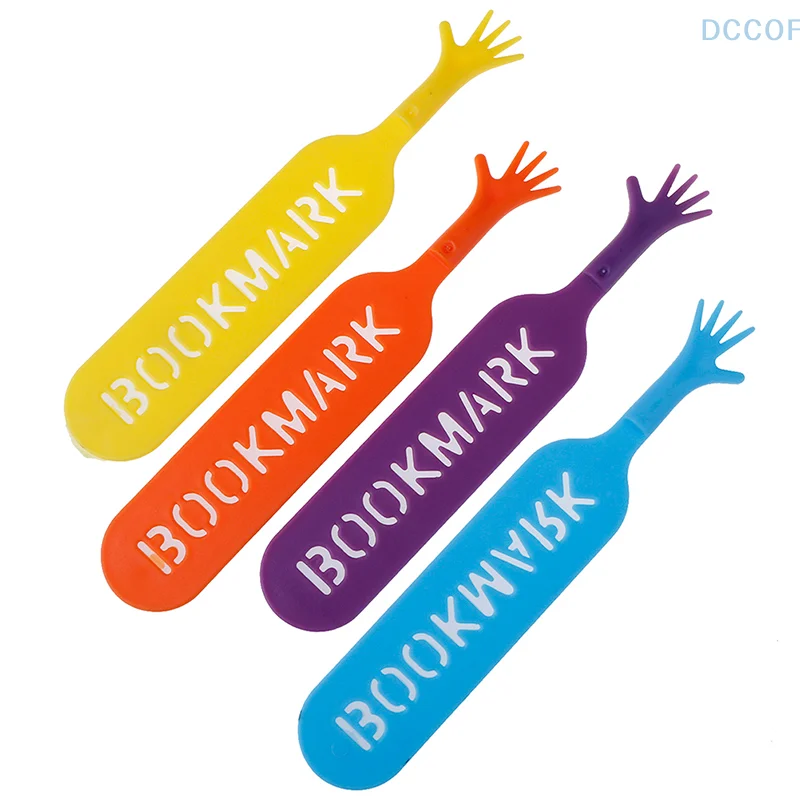 4 pcs/set Colorful Plastic Bookmarks Set Creative Gift Children Stationery