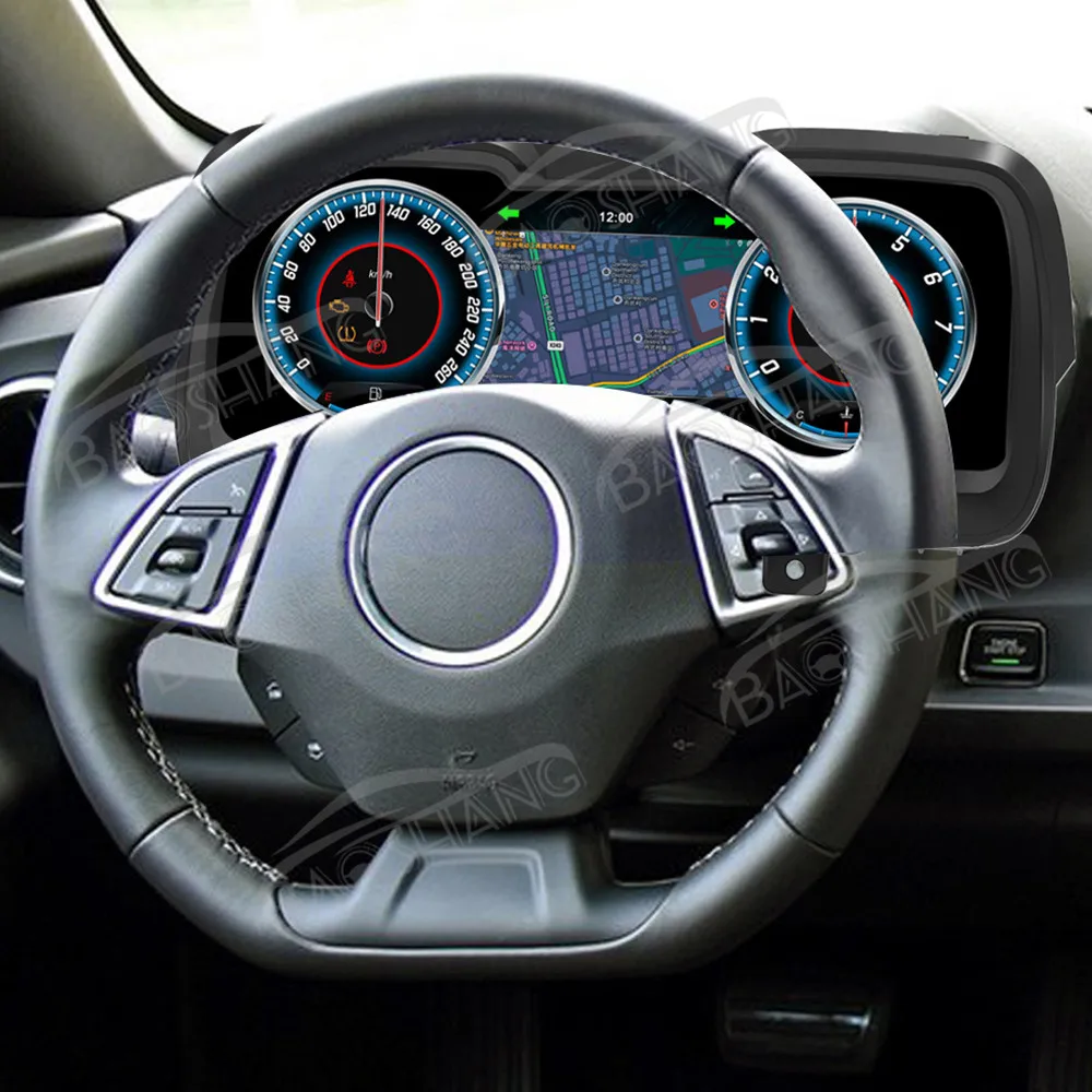 12.3'' Digital Cluster for Camaro 5th Generation 2011-2015 LCD Dashboard Instrument Panel Speed Meter Cockpit Player