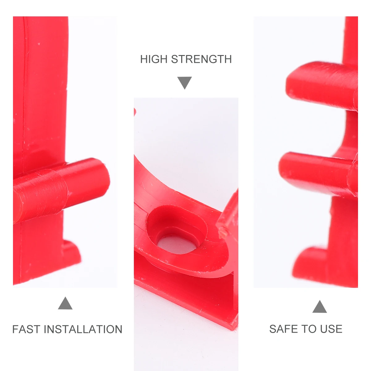 

100pcs Pvc Clamps Wall Fixed Support U Clamps Clips Water Shape Clips Durable Plastic Clamp For Water Gas Electrician Tube