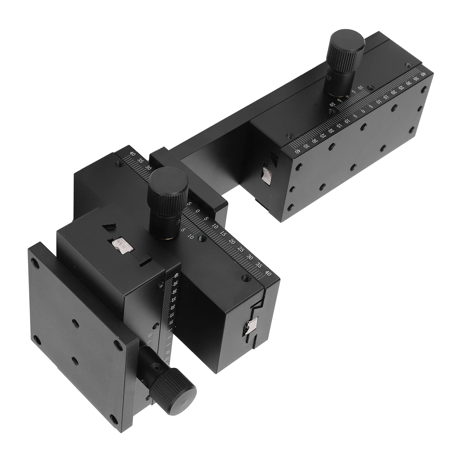 トリミングギア リニア移動ステージ ダブテール溝タイプ アルミニウム合金 XYZ軸 40mmストローク 機器用