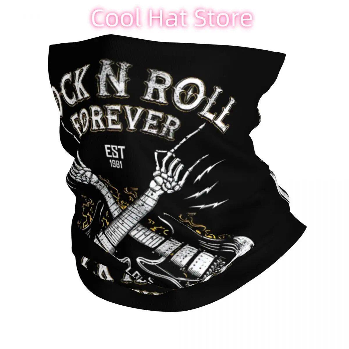 

Рок-н-ролл для всех времен Череп Гитары Бандана Накидка на шею Шарф Балаклава Велоспорт Унисекс Взрослый Дышащий