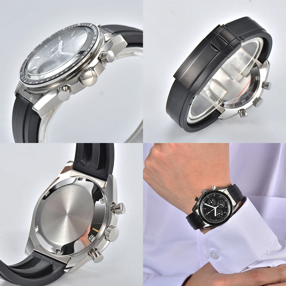 VK63 Watch Man watch Customizable logo VK63 movement watches for men automatic watch Automatic Date Speed Timer Sapphire Glass