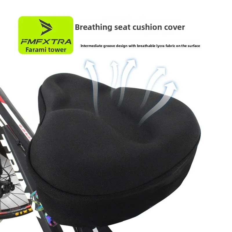 Bike Seat Cushion for Men Women with Handle  Ergonomic Design -3 Zone Concept Bike Saddle Soft Wide Waterproof Mountain Bicycle