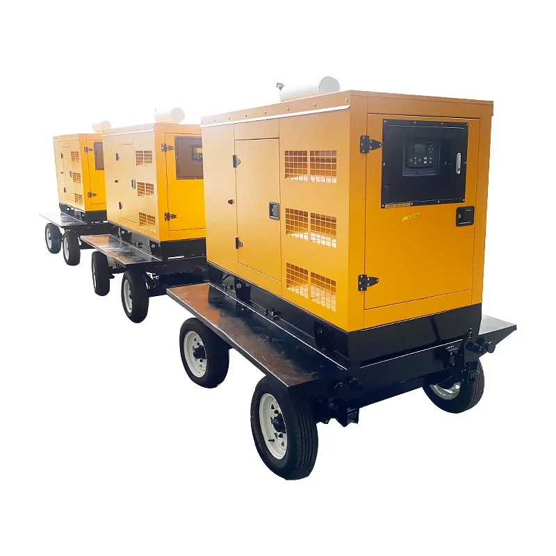 trailer type 50kw diesel generator set per kins engine 60kva silent diesel generator