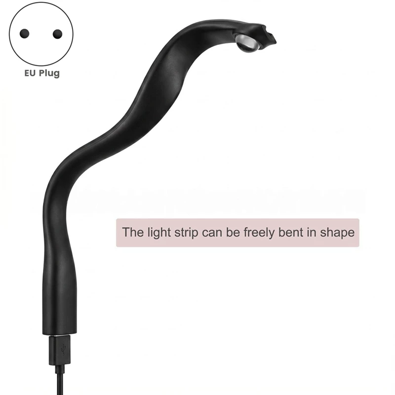 ABDJ-COB Light Source AL92 Mini Eyelash Floor Lamp-Adjustable Height, Blue& Warm Light EU Plug