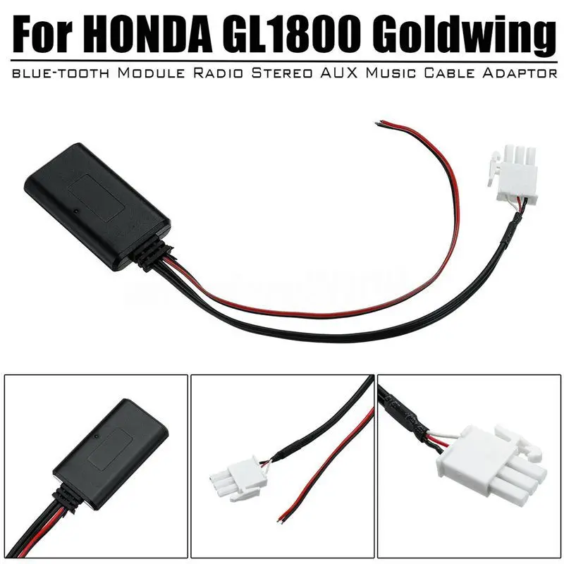 5X Bluetooth Module Radio Stereo AUX Music Cable Adaptor For HONDA GL1800 Goldwing