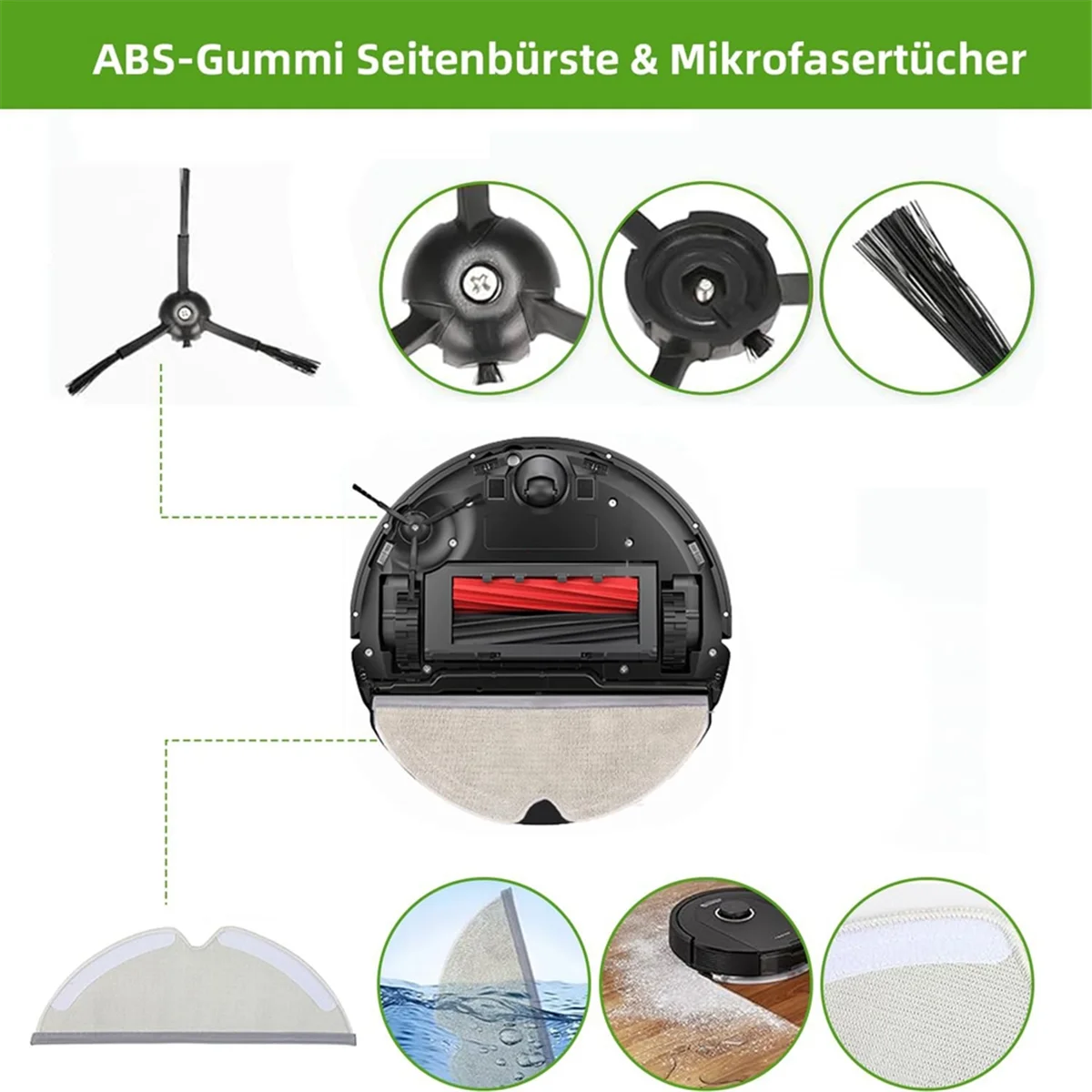 شعبية ل Roborock Q8 Max / Q8 Max +/Q5 Pro/Q5 Pro + مكنسة كهربائية فرشاة جانبية رئيسية فلتر Hepa ممسحة أكياس استبدال أجزاء