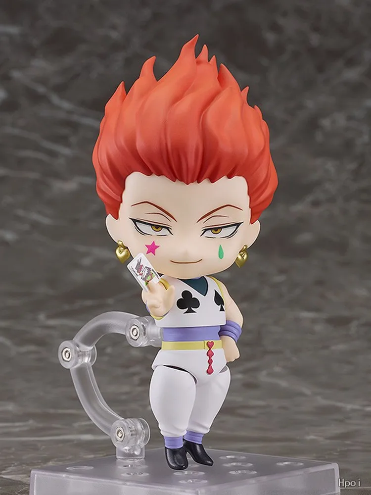 New 10cm Hunter Q Version Nendoroid #1444 Hunter Hisoka Action Figure Face Changing Model Boxed Figure For Friends Gifts