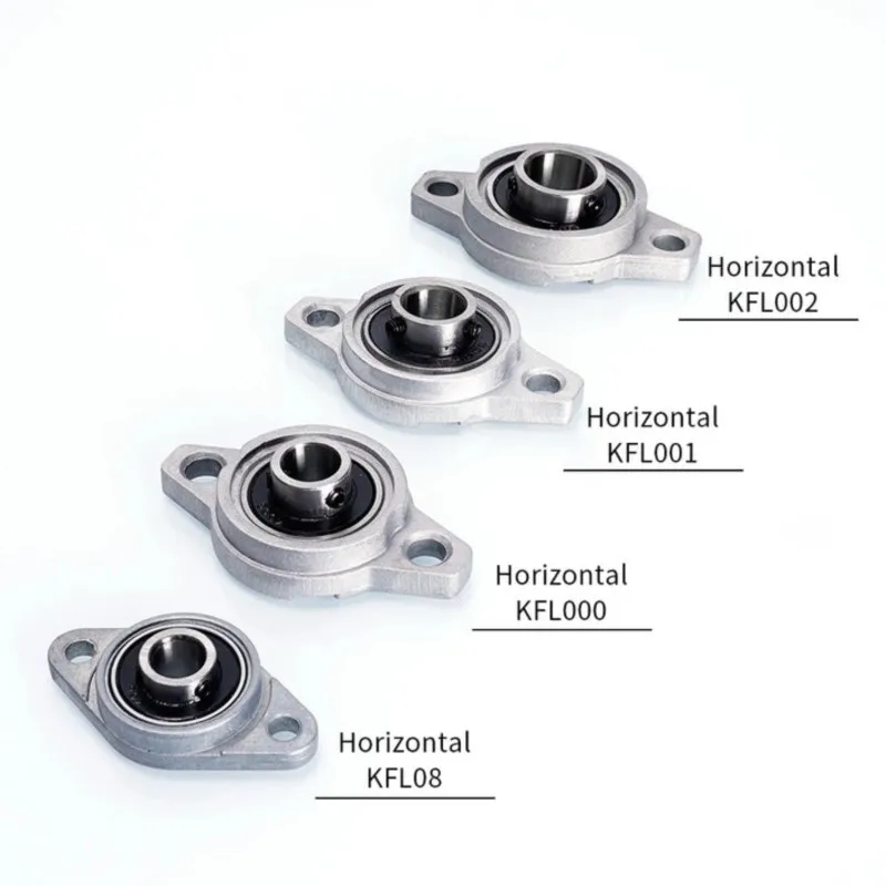 2PC KP08 8mm KFL08 KP000 KFL000 KP001 KFL001 KP002 KP004 KP005 Zinc Alloy Diameter Pillow Block Mounted Support Ra 0.05
